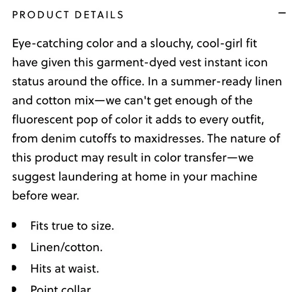 J. Crew garment dyed pink vest - Picture 6 of 7